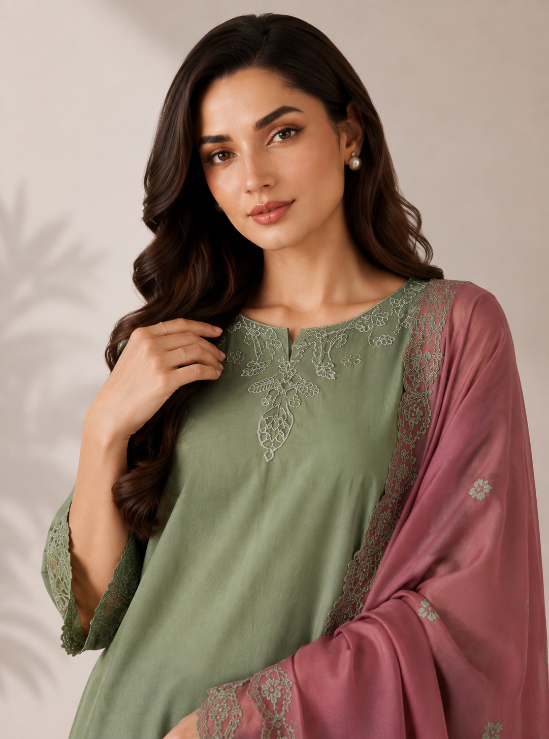 Ivory 3PC Summer Embroidered Dress