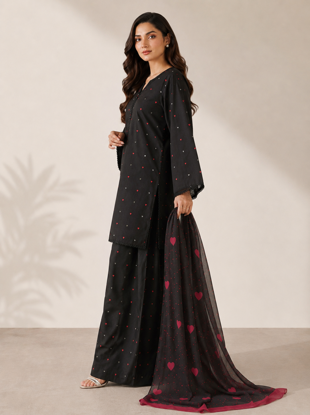 Noir 3PC Summer Embroidered Dress
