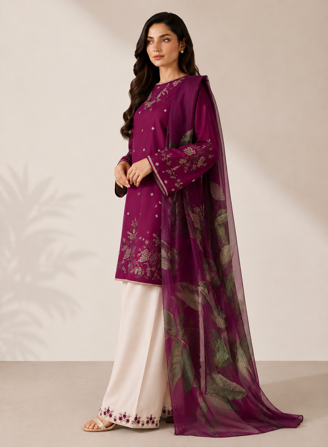 Violet 3PC Summer Embroidered Dress