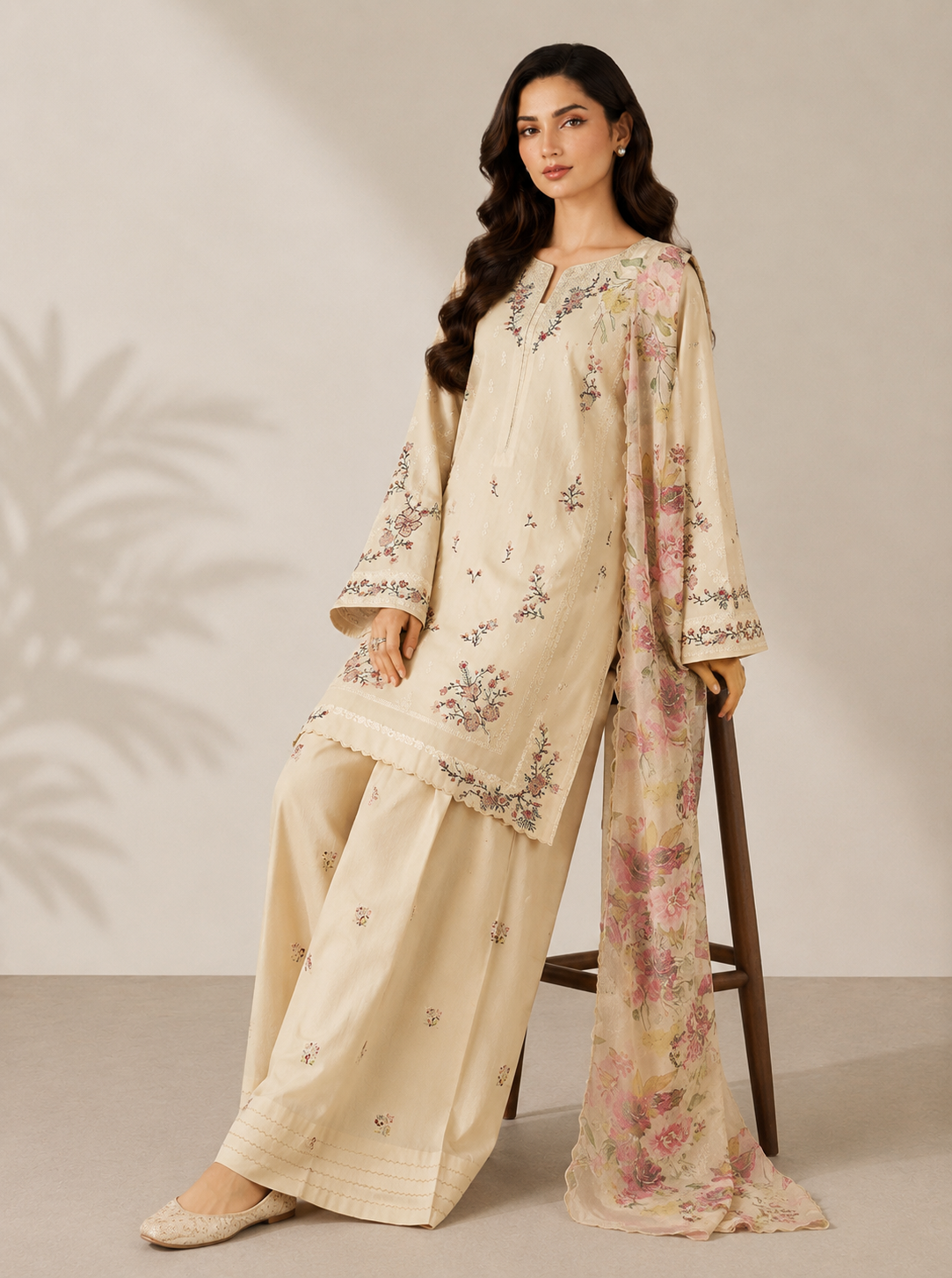 Ivy 3PC Embroidered Dress