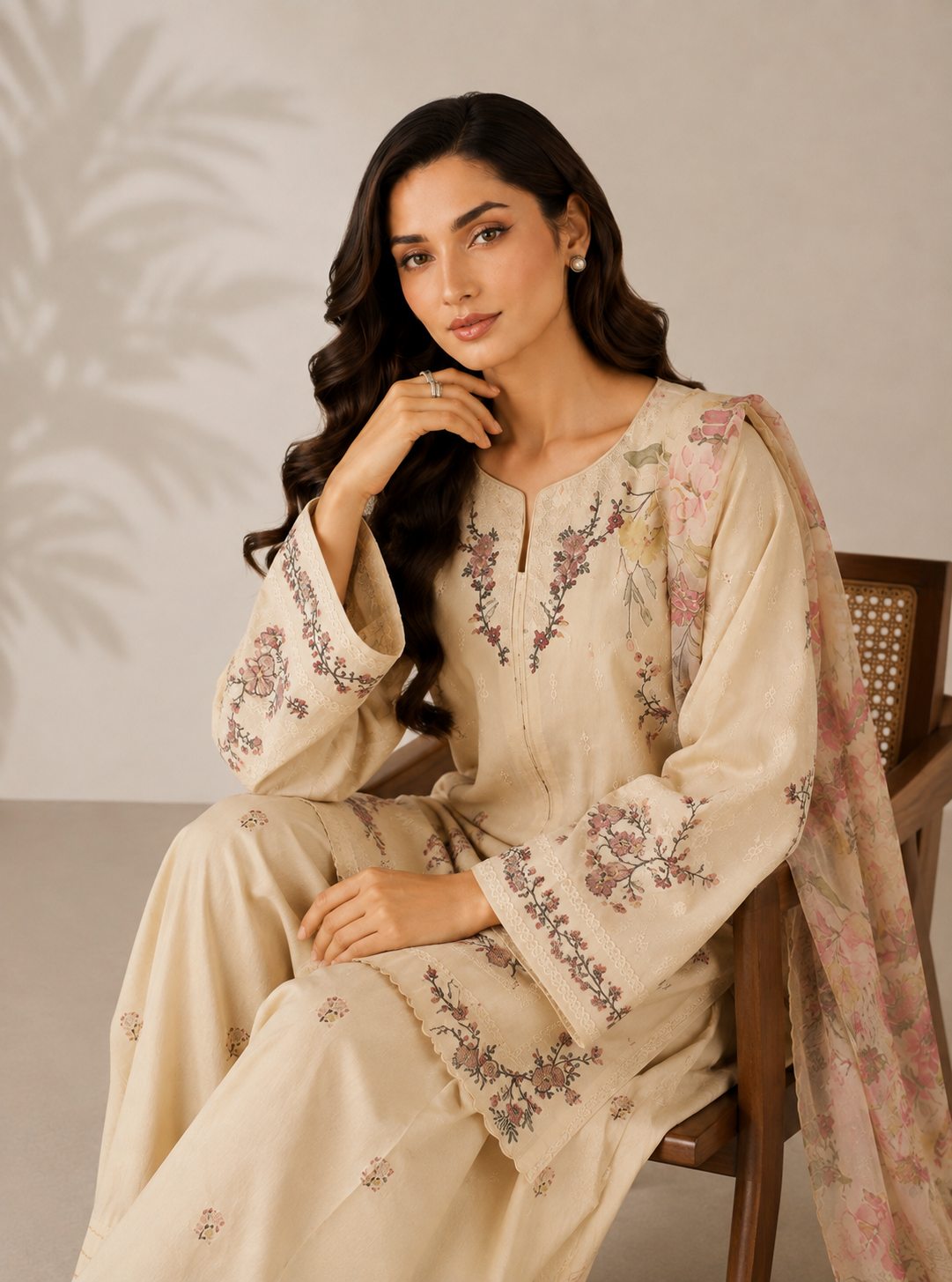 Ivy 3PC Embroidered Dress