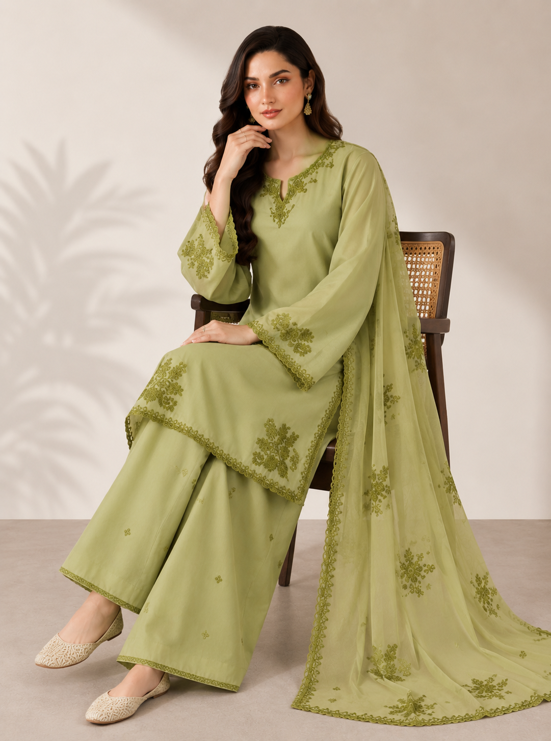 Amelia 3PC Embroidered Dress