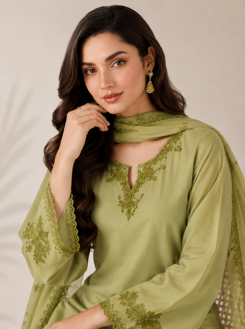 Amelia 3PC Embroidered Dress