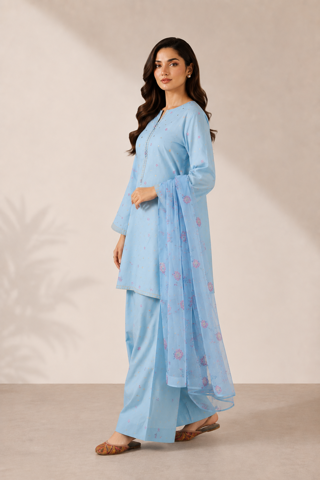 Riwyat 3PC Summer Embroidered Dress