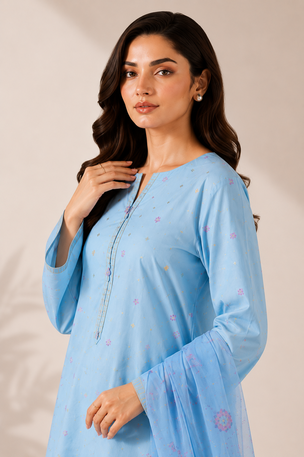 Riwyat 3PC Summer Embroidered Dress