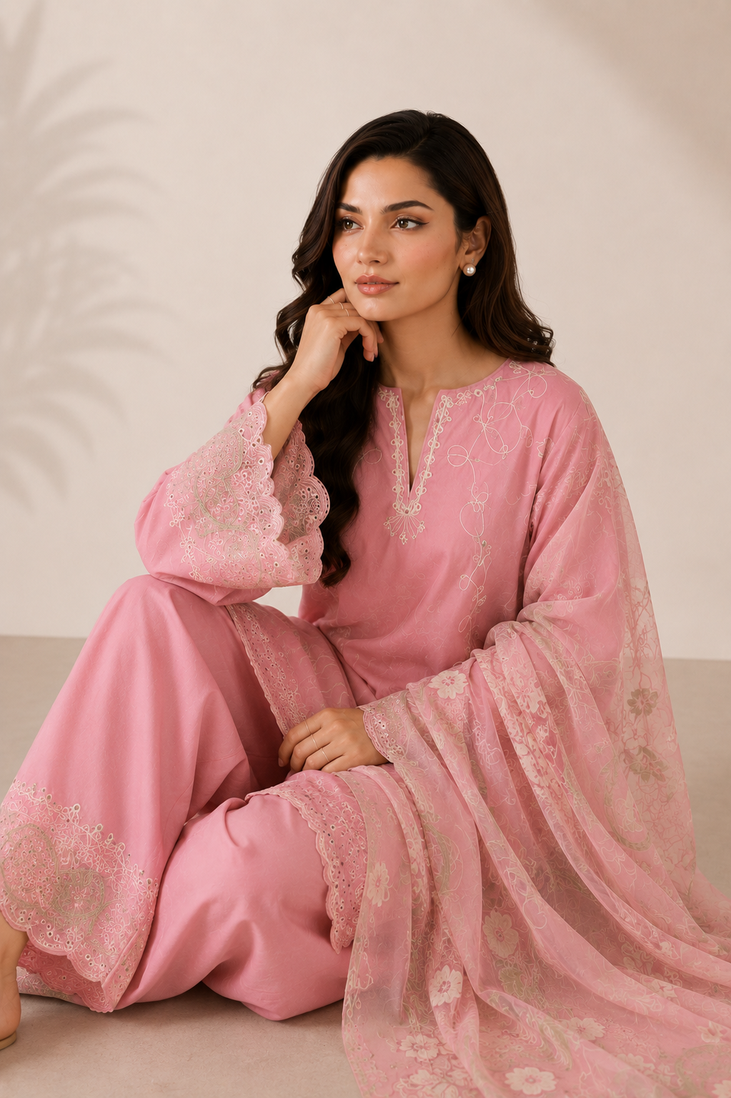 Azmiro 3PC Summer Embroidered Dress