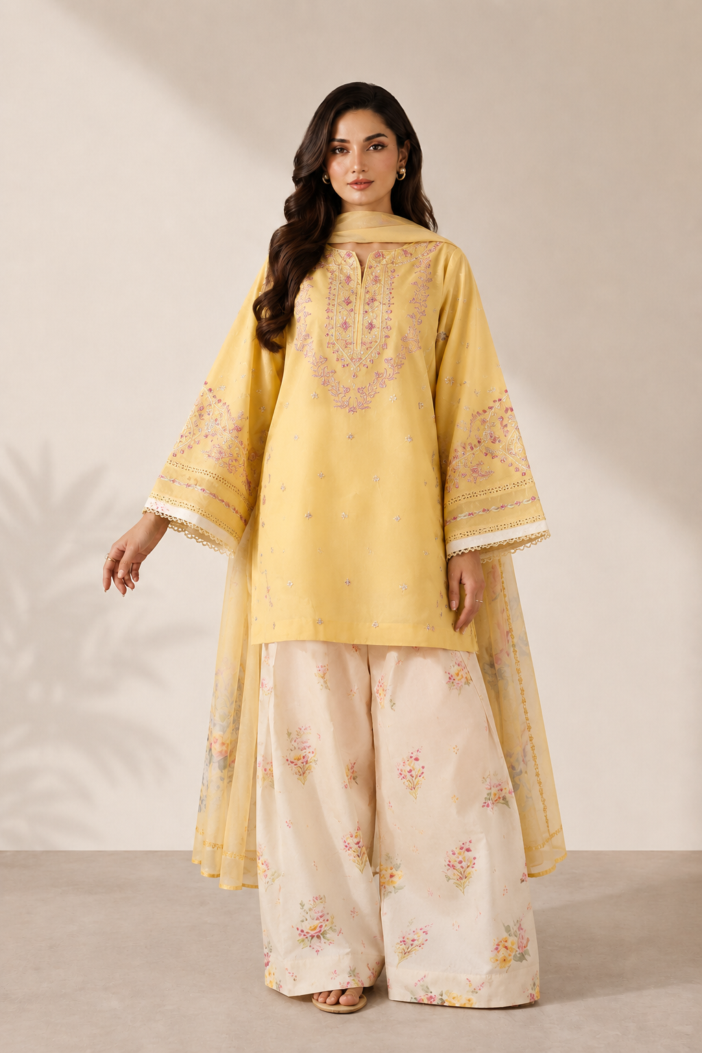 Sun Kissed 3PC Summer Embroidered Dress
