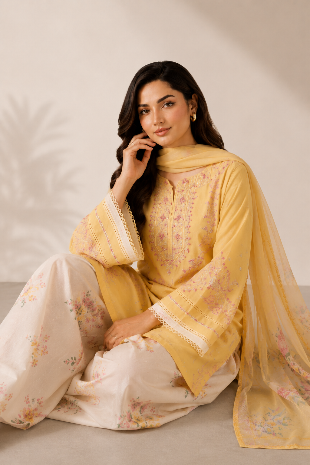 Sun Kissed 3PC Summer Embroidered Dress
