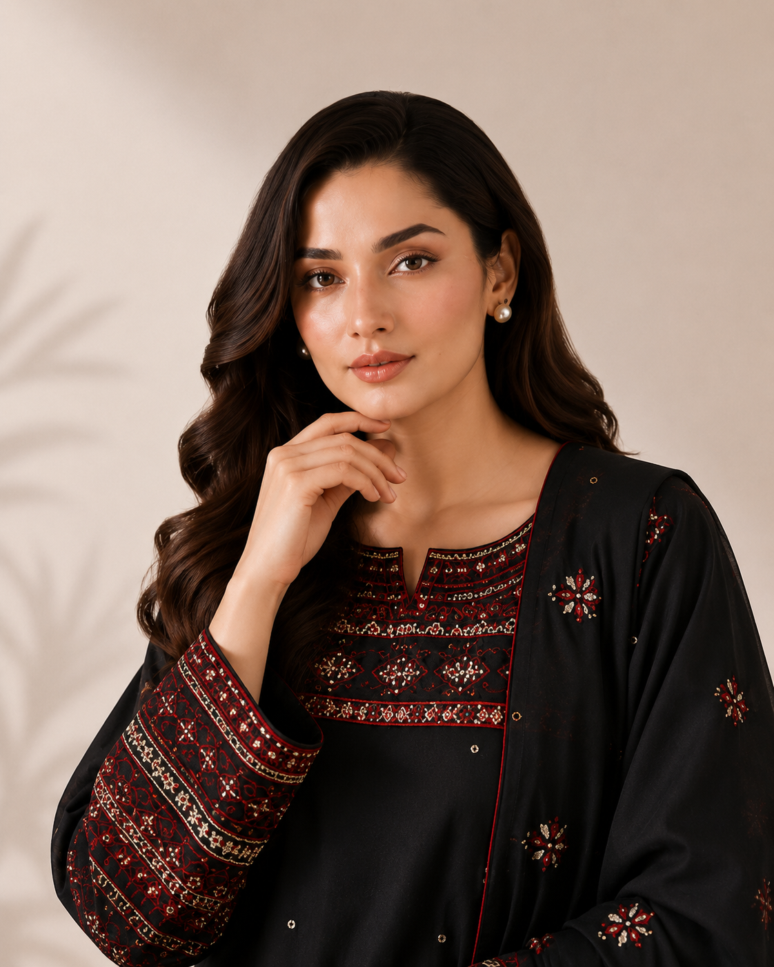 Batool 3PC Summer Embroidered Dress
