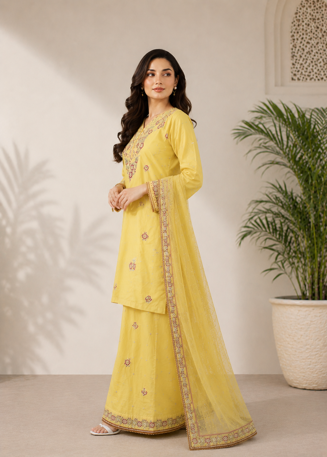Afsheen 3PC Summer Embroidered Dress