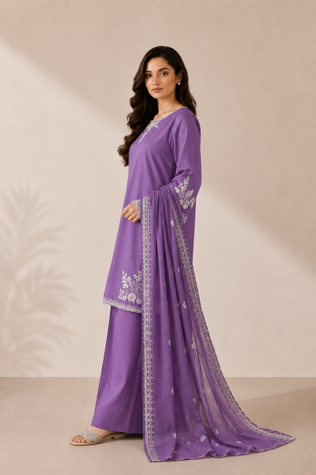 Ajwa 3PC Summer Embroidered Dress
