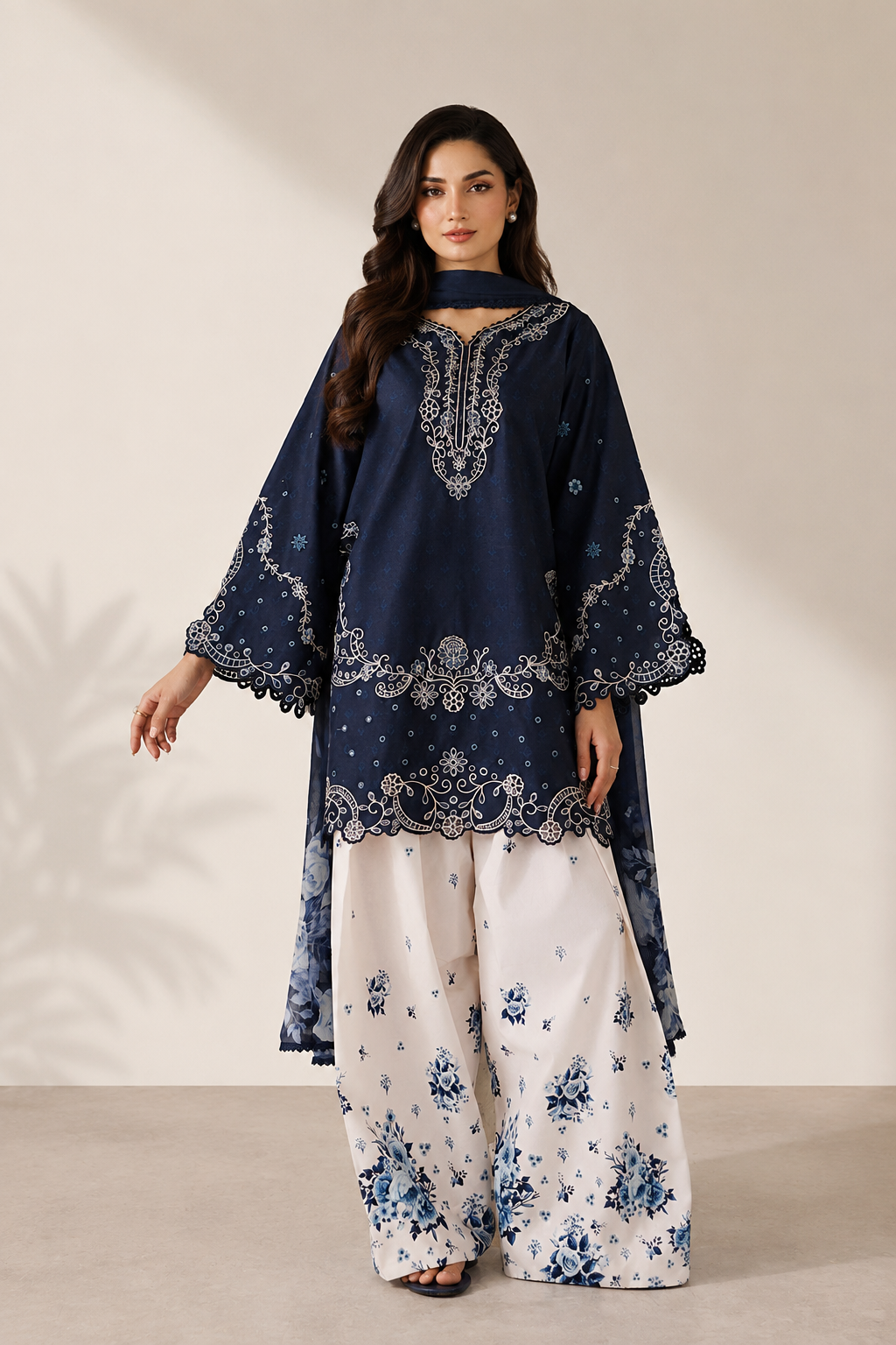 Neon 3PC Summer Embroidered Dress