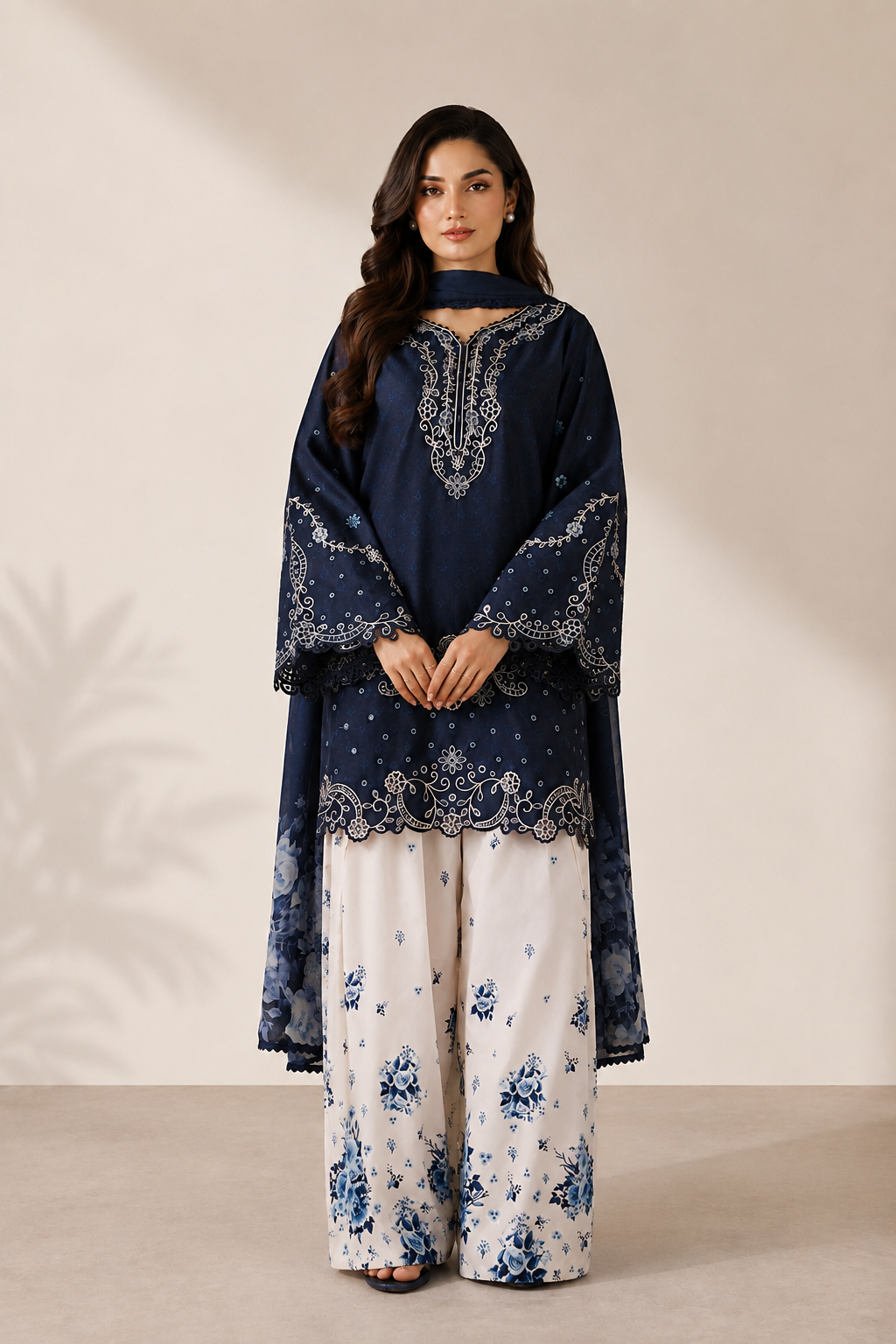 Neon 3PC Summer Embroidered Dress
