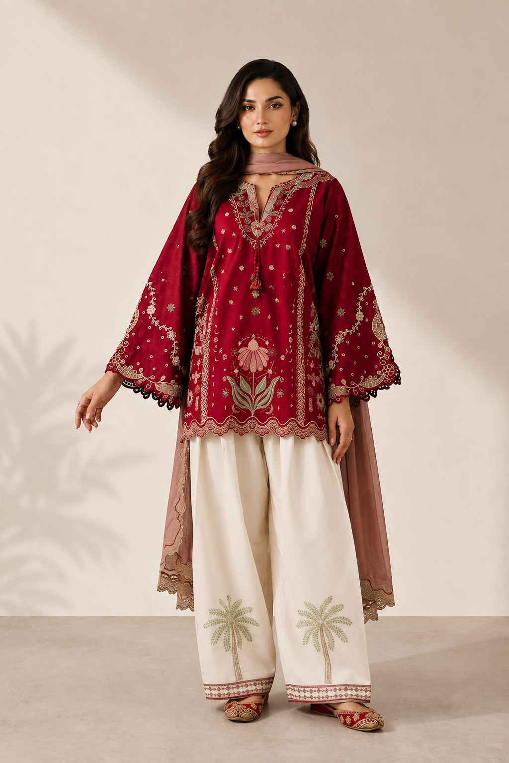 Naaz 3PC Summer Embroidered Dress