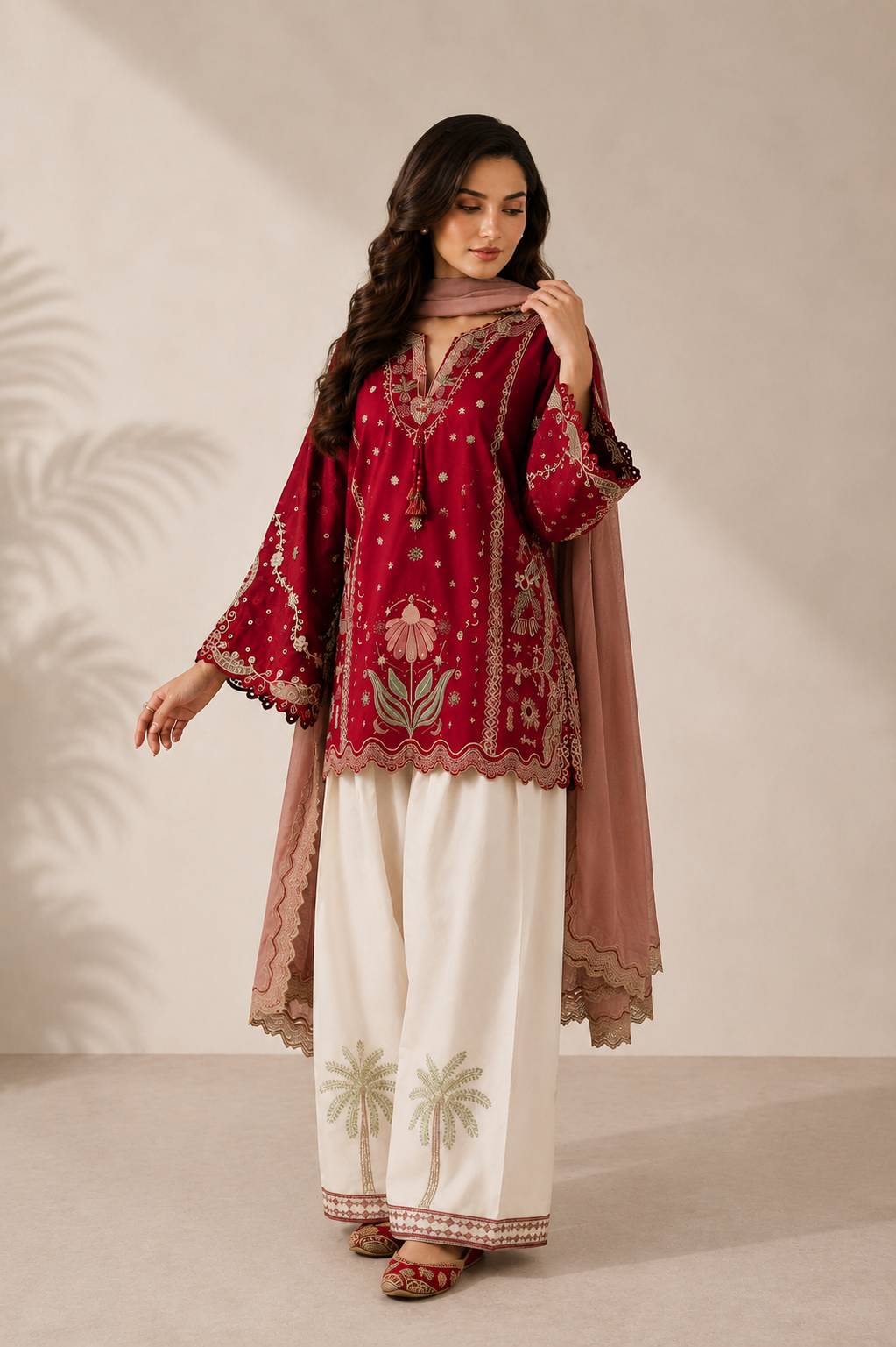 Naaz 3PC Summer Embroidered Dress