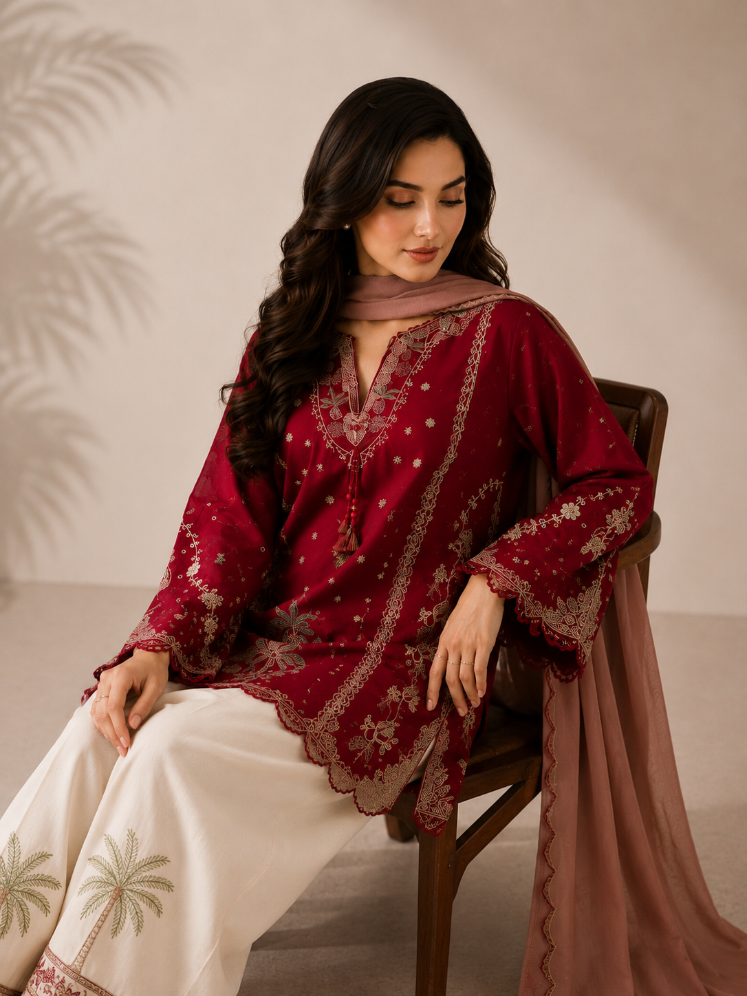 Naaz 3PC Summer Embroidered Dress